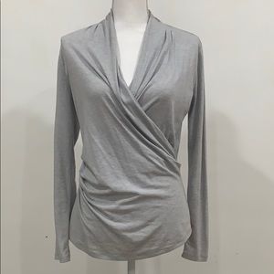 Ann Taylor, Light Gray Long Sleeve Top